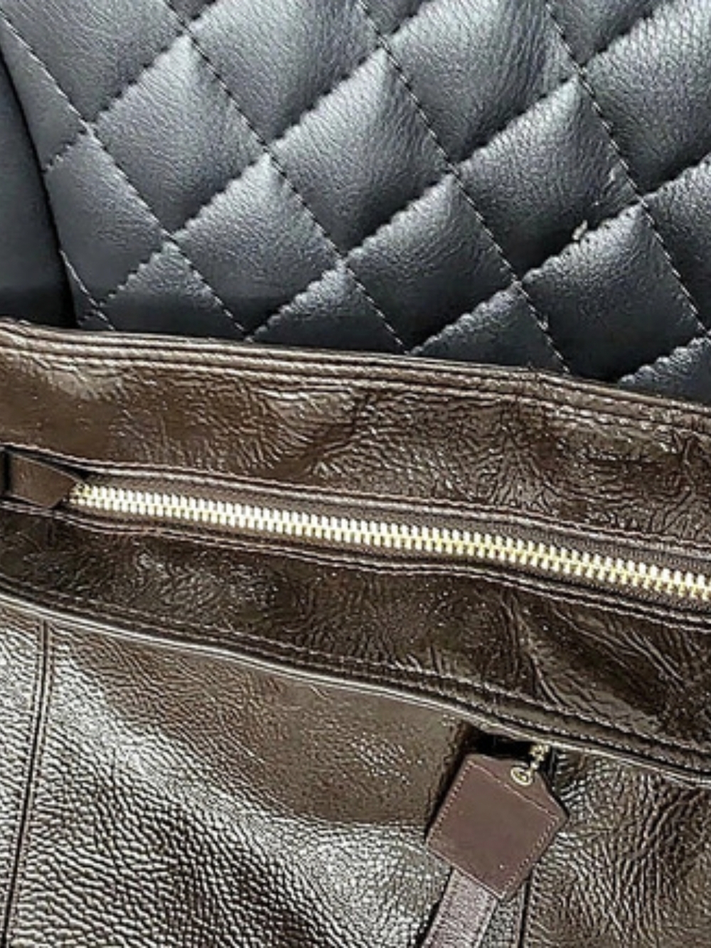 Coach Mahogony Brown Patent Leather Tote Bag - Stunning - Picture 4 of 16